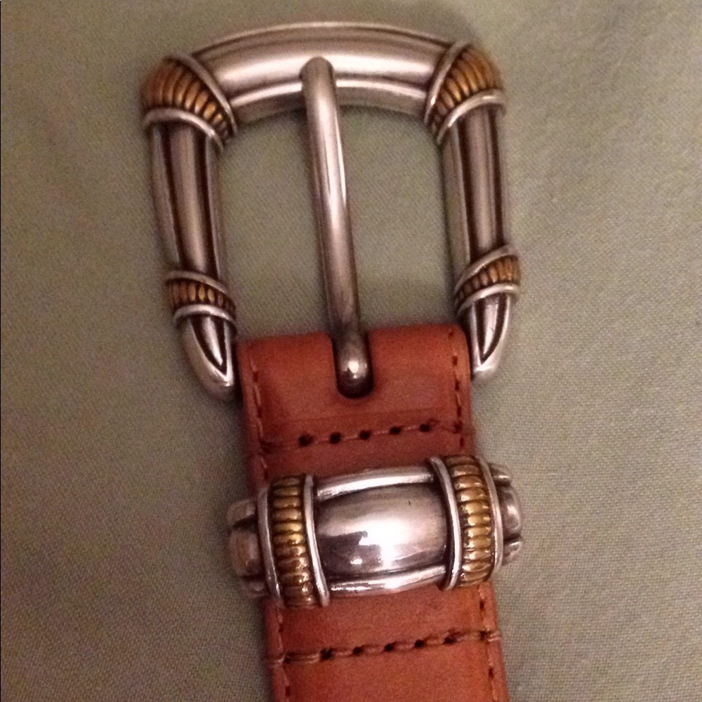 Fossil leather belt
